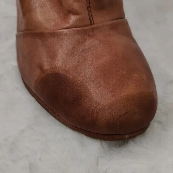 Tan Ugg Wedge Heel Ankle Booties Size US 8.5 - Picture 7 of 10